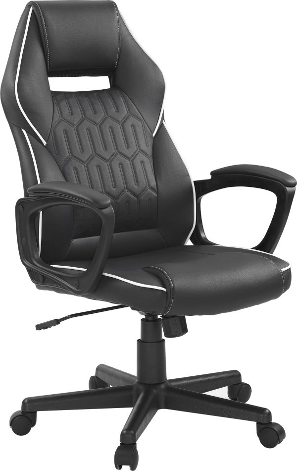 Insignia Essential PC Gaming Chair Black Ergonomic Design-0
