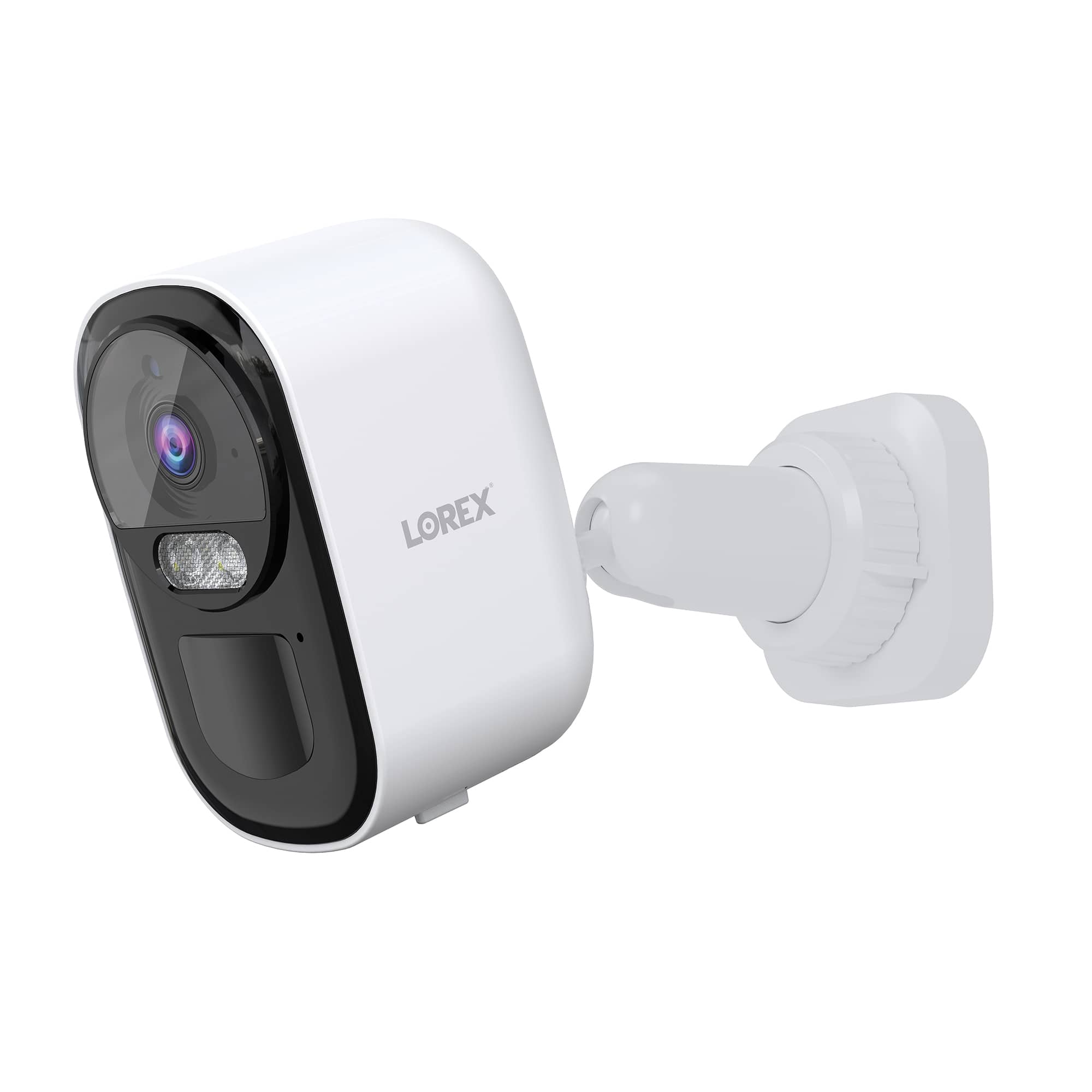Lorex 2K Wi-Fi Security Camera mounted on an exterior wall