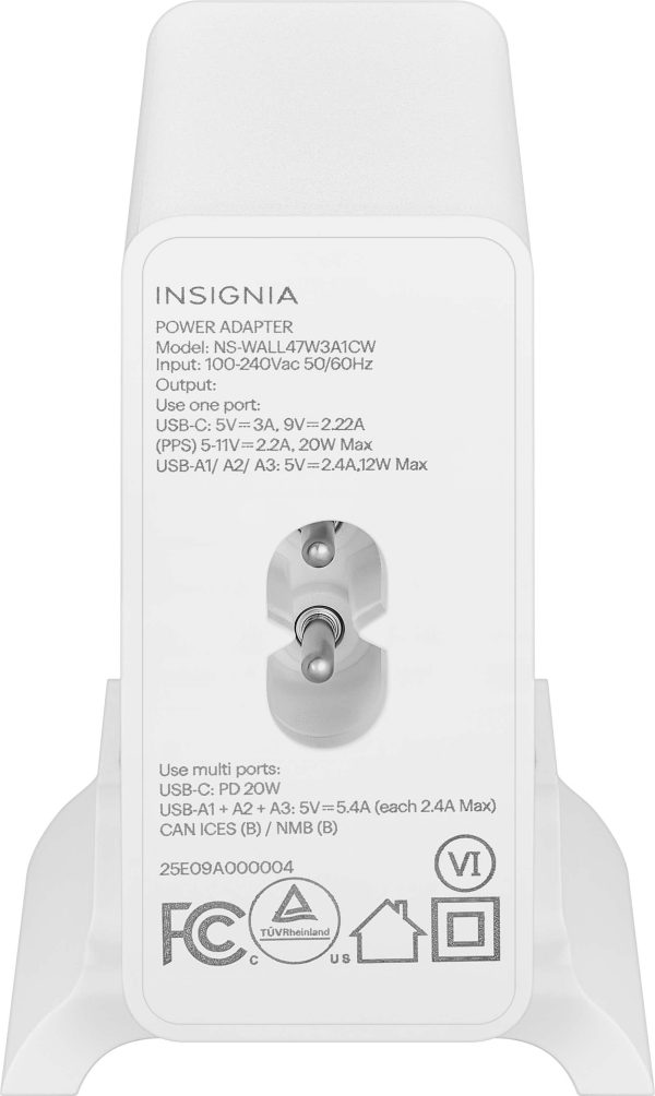 Insignia 47W Wall Charger USB C Fast Charge Multiple Devices-7