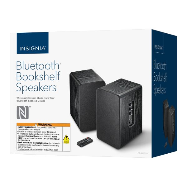 Insignia Bluetooth Bookshelf Speakers 50W Total Black-6