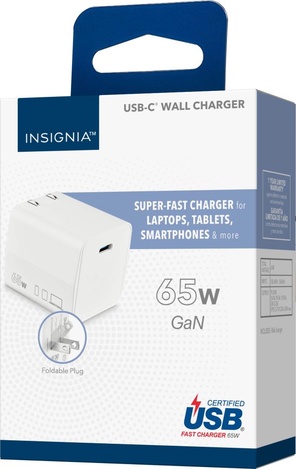 Insignia 65W USB-C Wall Charger Compact Foldable Plug-7