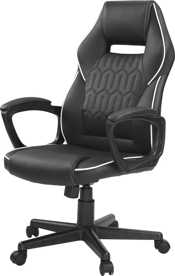Insignia Essential PC Gaming Chair Black Ergonomic Design-1