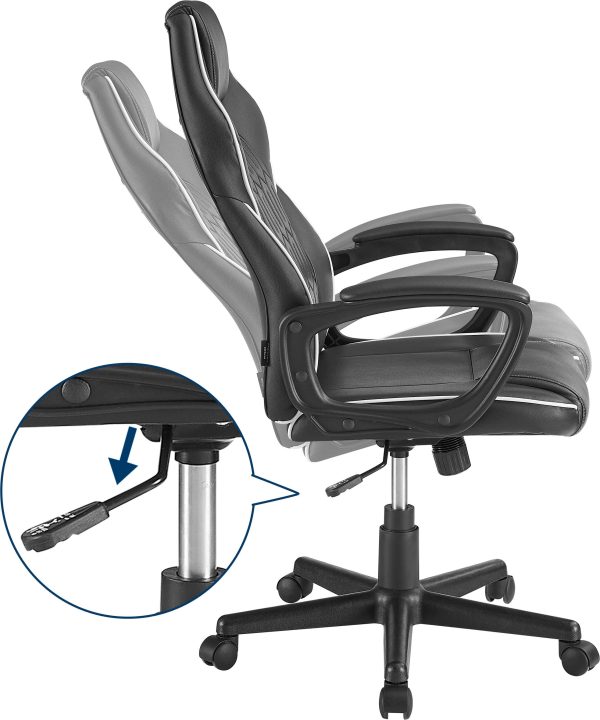 Insignia Essential PC Gaming Chair Black Ergonomic Design-5