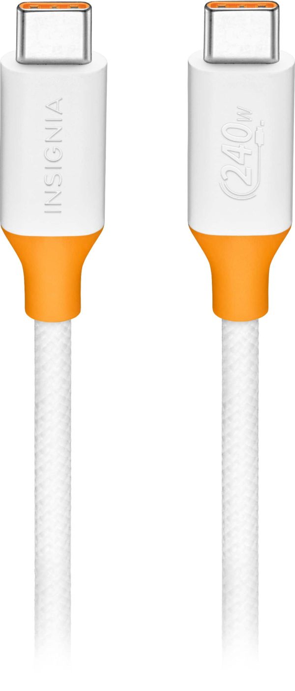 Insignia USB-C Cable 8ft Braided 240W Power Delivery-1