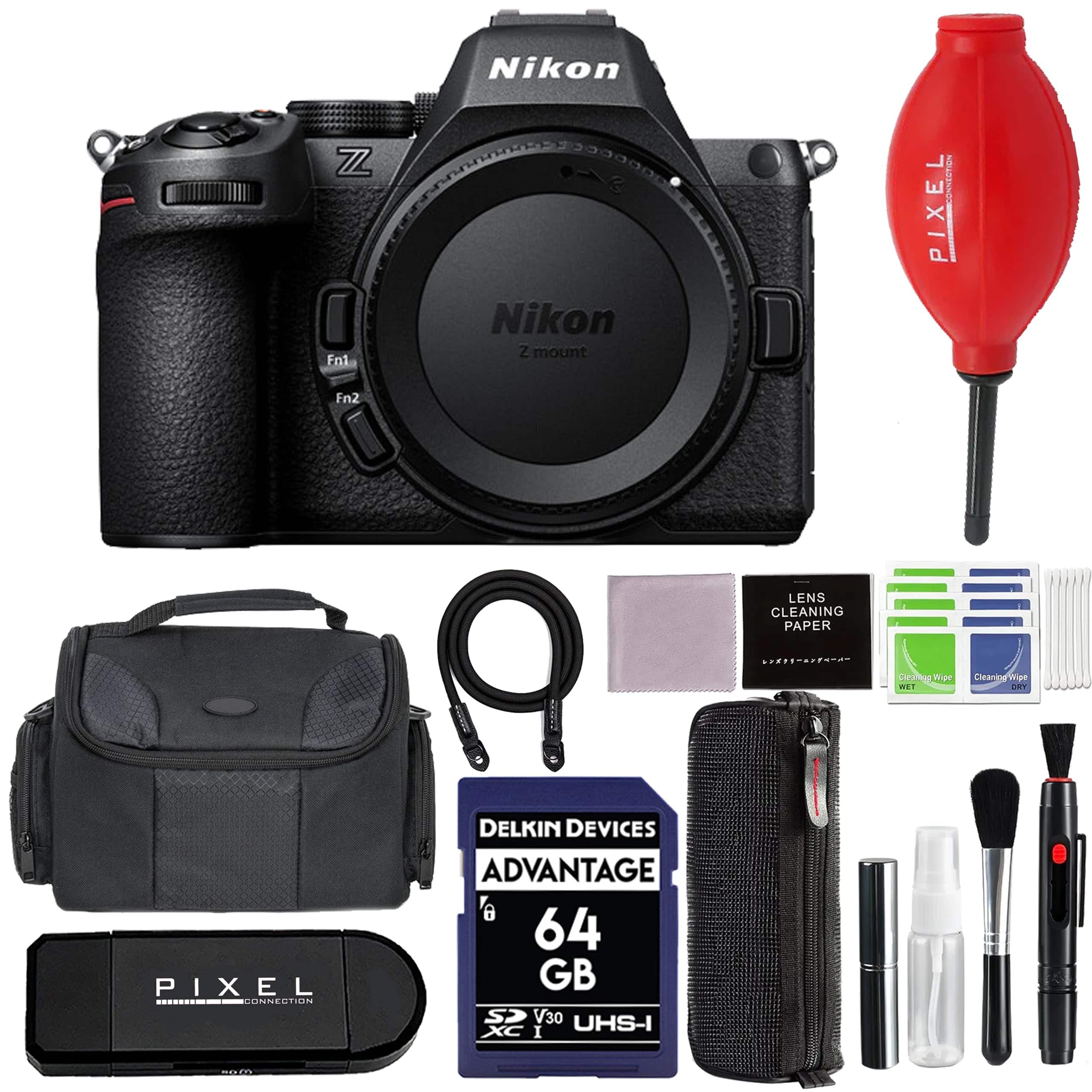 Installing Nikon Z5 II Mirrorless Camera Full Frame Advanced Autofocus on a wooden desk