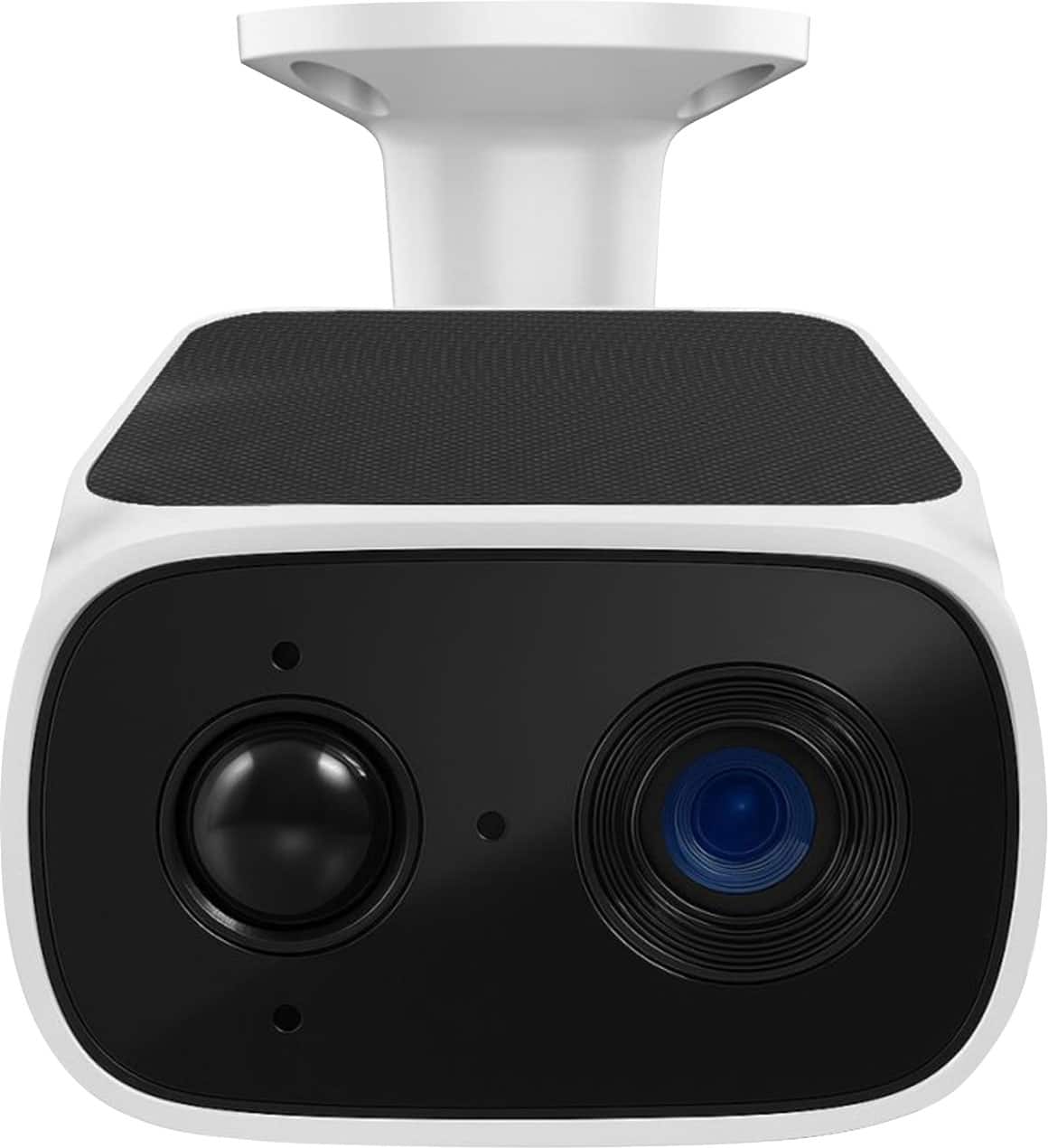 Swann EVO Solar 2K camera mounted on an exterior wall