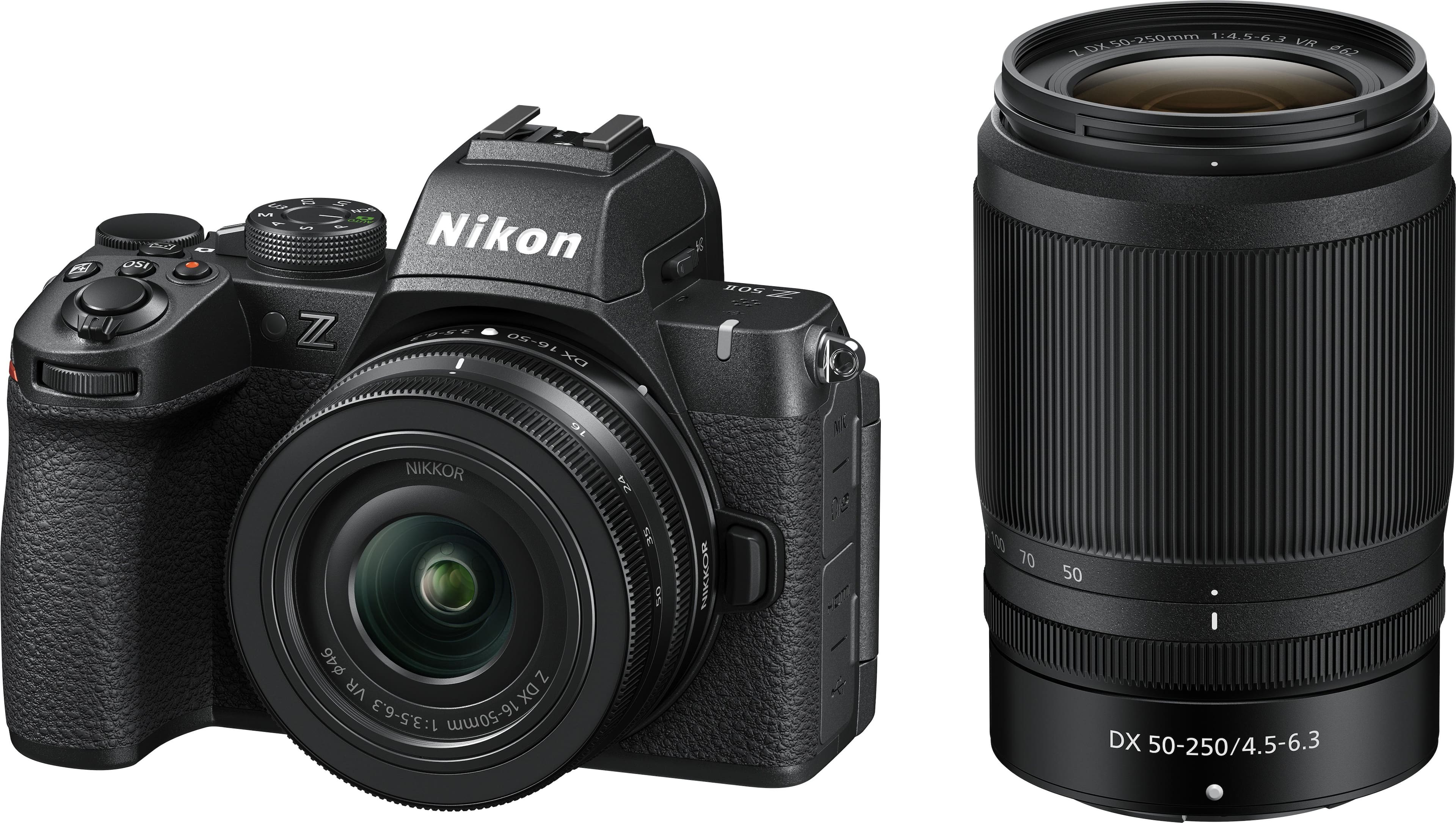 Nikon Z50II Camera with lenses on a photography setup