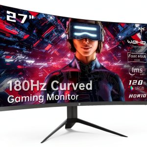 KTC 27 Inch Gaming Monitor 1440P Curved 180Hz FreeSync-0