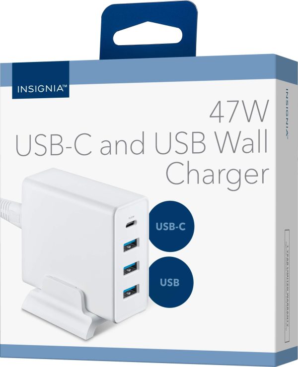 Insignia 47W Wall Charger USB C Fast Charge Multiple Devices-9
