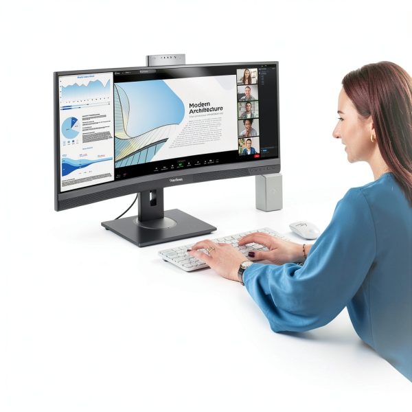 ViewSonic VG3457CV 34 Curved Video Conferencing Docking-4