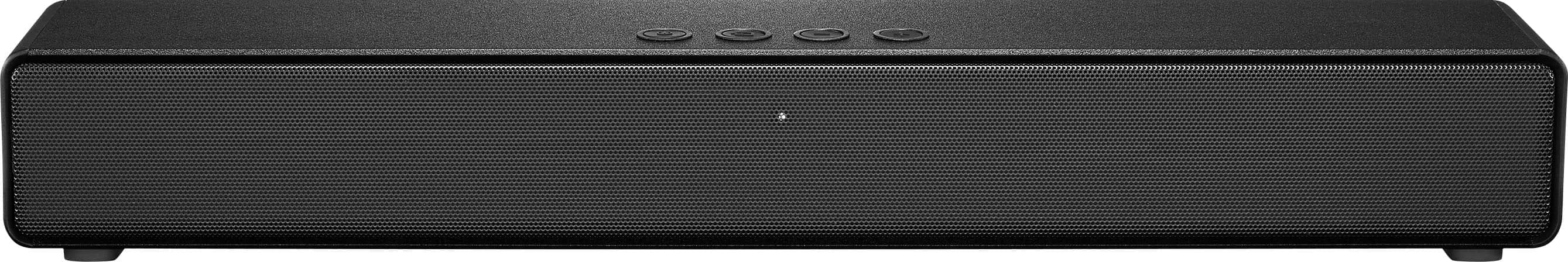 Insignia 2.0 Mini Soundbar connected to a TV in a living room