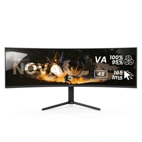Arozzi Nova 49 Curved Gaming Monitor Ultrawide VA 165Hz-0