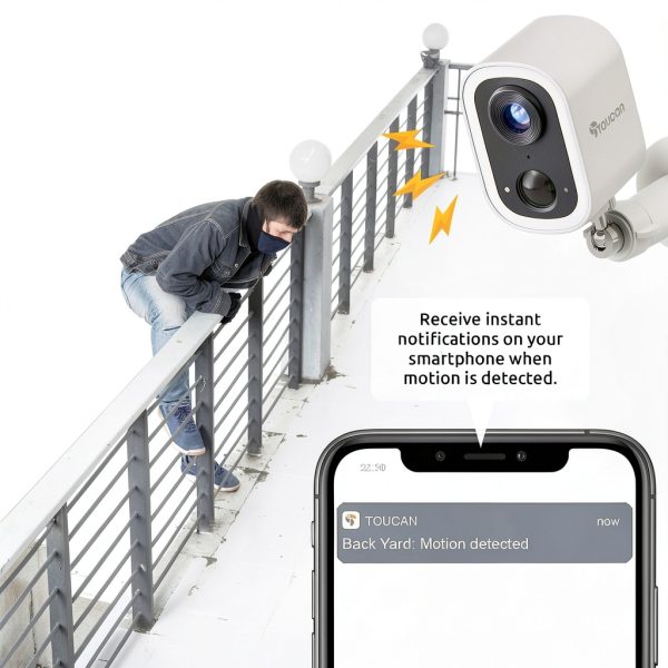 Toucan Wireless Security Camera S4 3 Pack 2K HD Motion-3