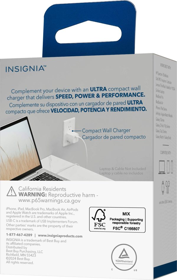 Insignia 65W USB-C Wall Charger Compact Foldable Plug-8