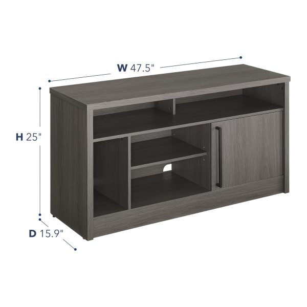 Insignia TV Stand 55 Inch Gaming Nook Dark Gray Storage-6