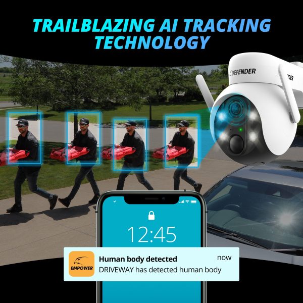 Defender Solar Powered 4K AI Everwatch Wireless Security PTZ-6