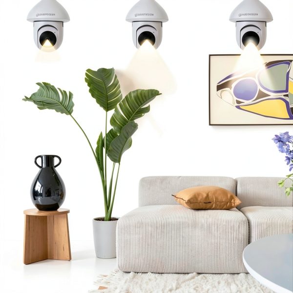 HUNTVISION E3 LT 3MP Indoor WiFi Light Bulb Camera White-9