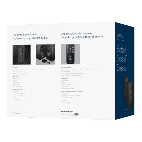 Insignia Bluetooth Bookshelf Speakers 50W Total Black-7