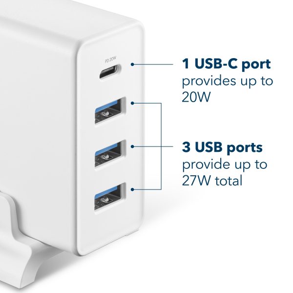 Insignia 47W Wall Charger USB C Fast Charge Multiple Devices-2