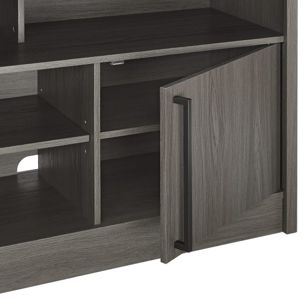 Insignia TV Stand 55 Inch Gaming Nook Dark Gray Storage-4
