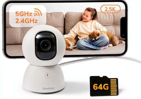 Sensforge 2.5K Security Camera AI Detection 360 Coverage-0