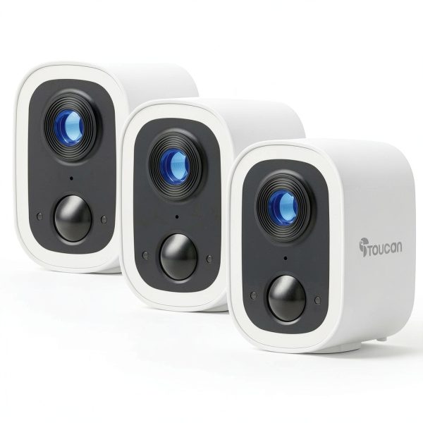 Toucan Wireless Security Camera S4 3 Pack 2K HD Motion-0
