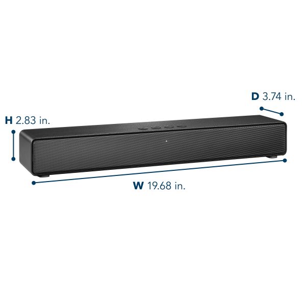 Insignia 2.0 Mini Soundbar Bluetooth Compact 4 Audio Modes-5