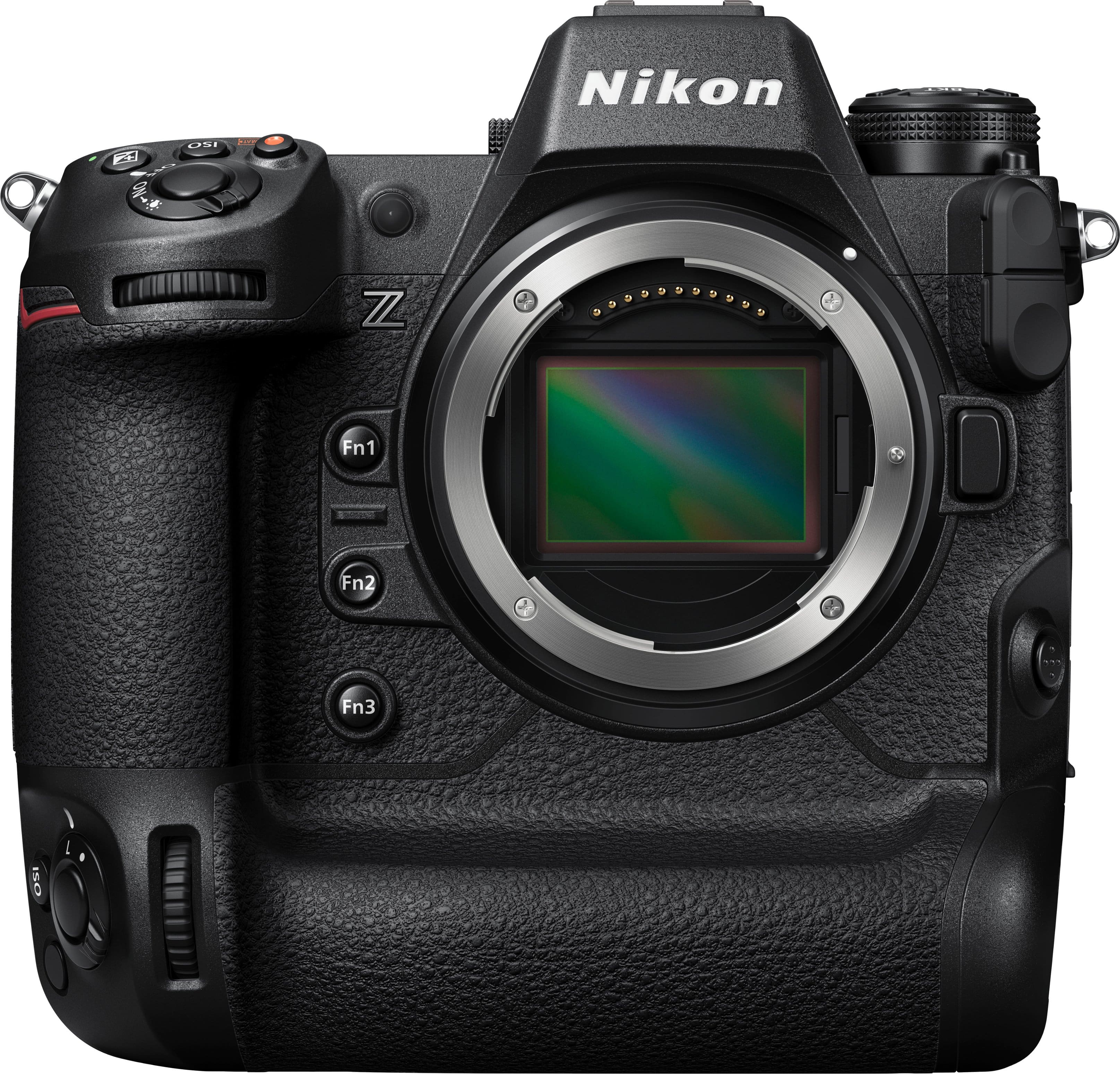 Nikon Z 9 mirrorless camera displayed on a studio setup