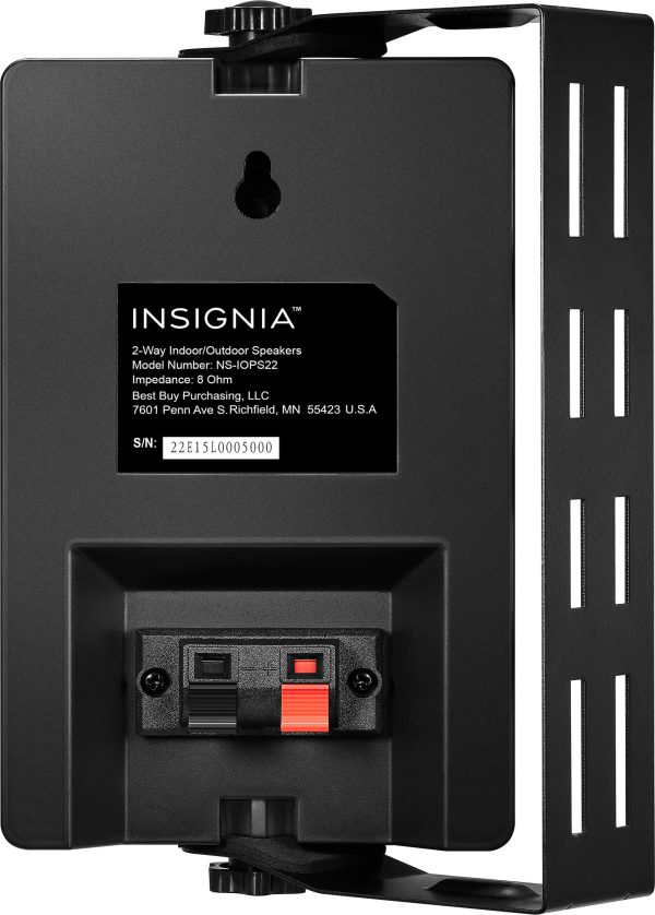 Insignia 2 Way Indoor Outdoor Speakers Black Pair-3