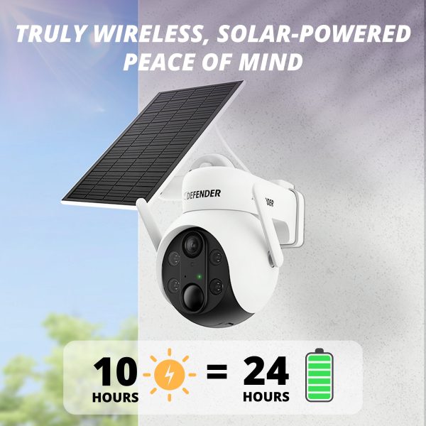 Defender Solar Powered 4K AI Everwatch Wireless Security PTZ-4
