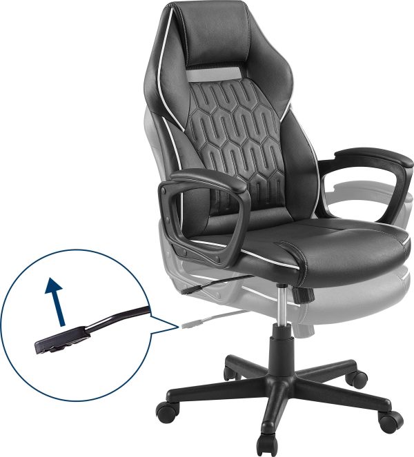 Insignia Essential PC Gaming Chair Black Ergonomic Design-4